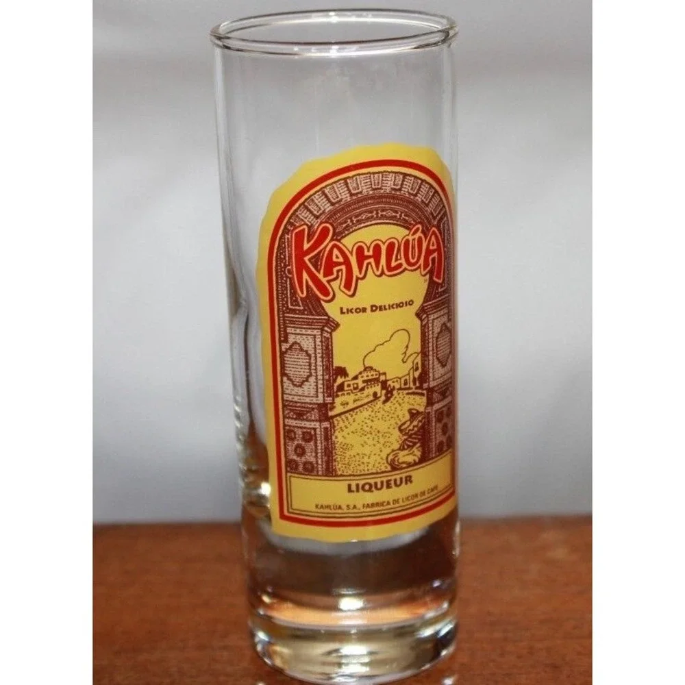Kahlua Licor Delocioso Liqueur tall shot glass 4